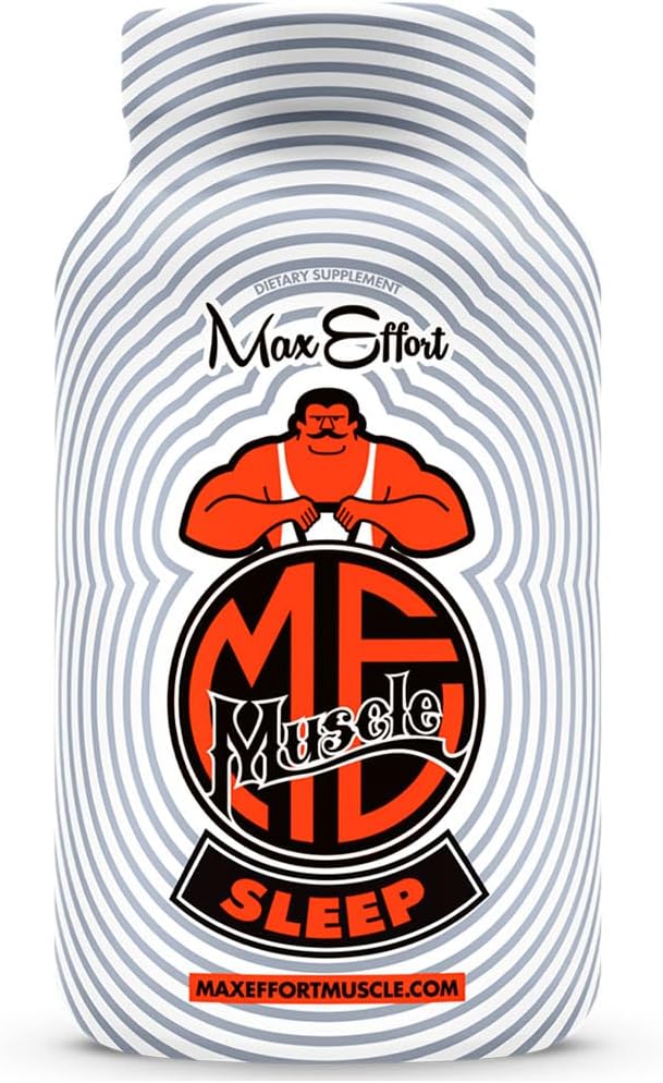 Max Effort Sleep, 成人睡眠支持补编,配有95MG Magnesium Citrate, 200MG L Theanine和3MG Melatonin, 无格鲁吉侧效果的优质睡眠公式, 60 Capsules, 30 services