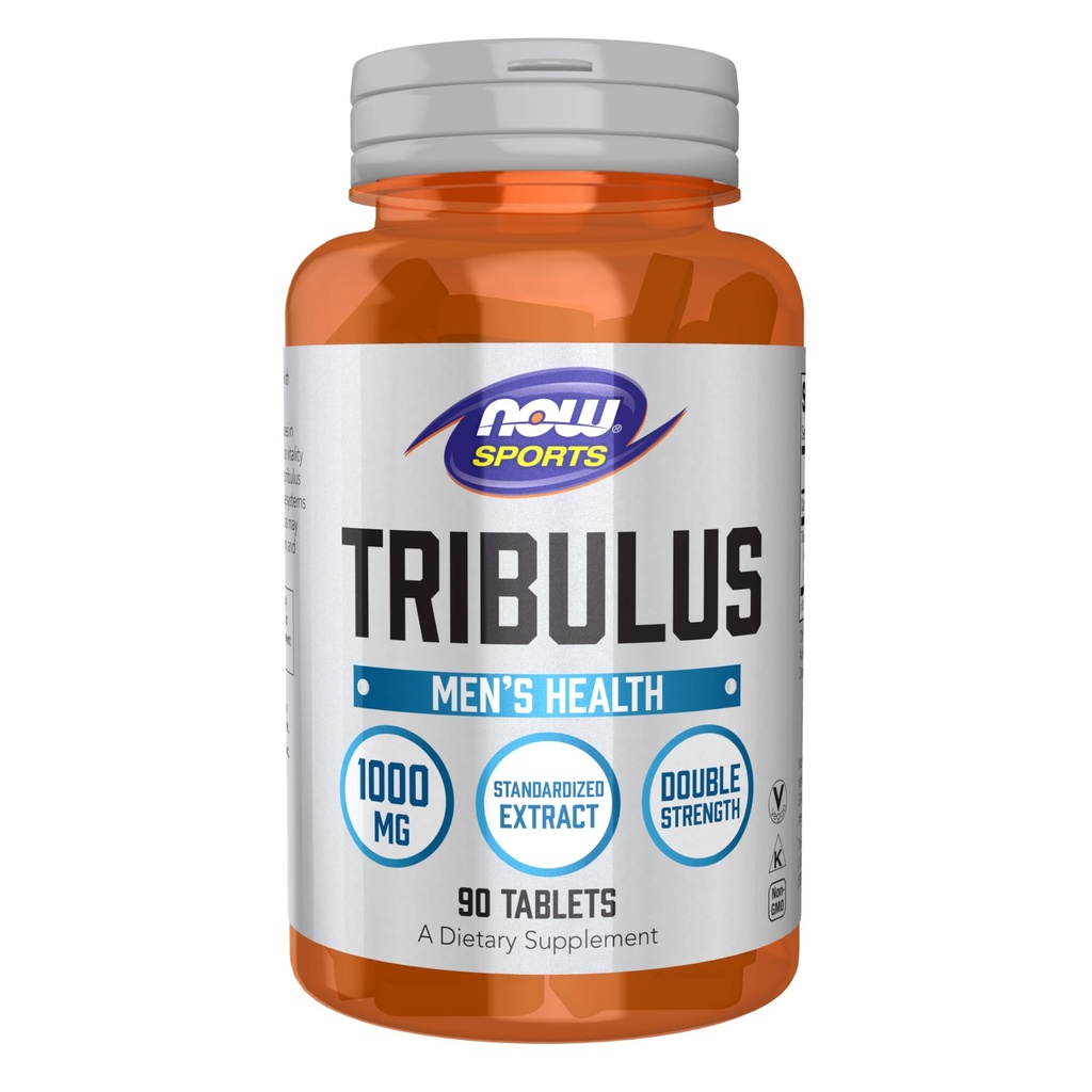 现在食品运动营养,Tribulus(Tribuls terrestris)1000毫克,双强,男性健康,90片