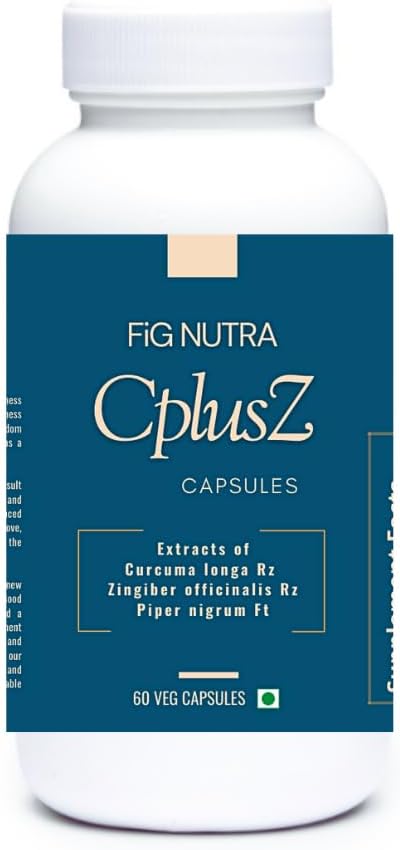FiG Nutra的CPlusZ: 黑辣椒和姜汁提取剂的高可能性曲霉素 – 强化配方 联合与代谢剂和抗氧化剂支持 – 60 Veg Caps