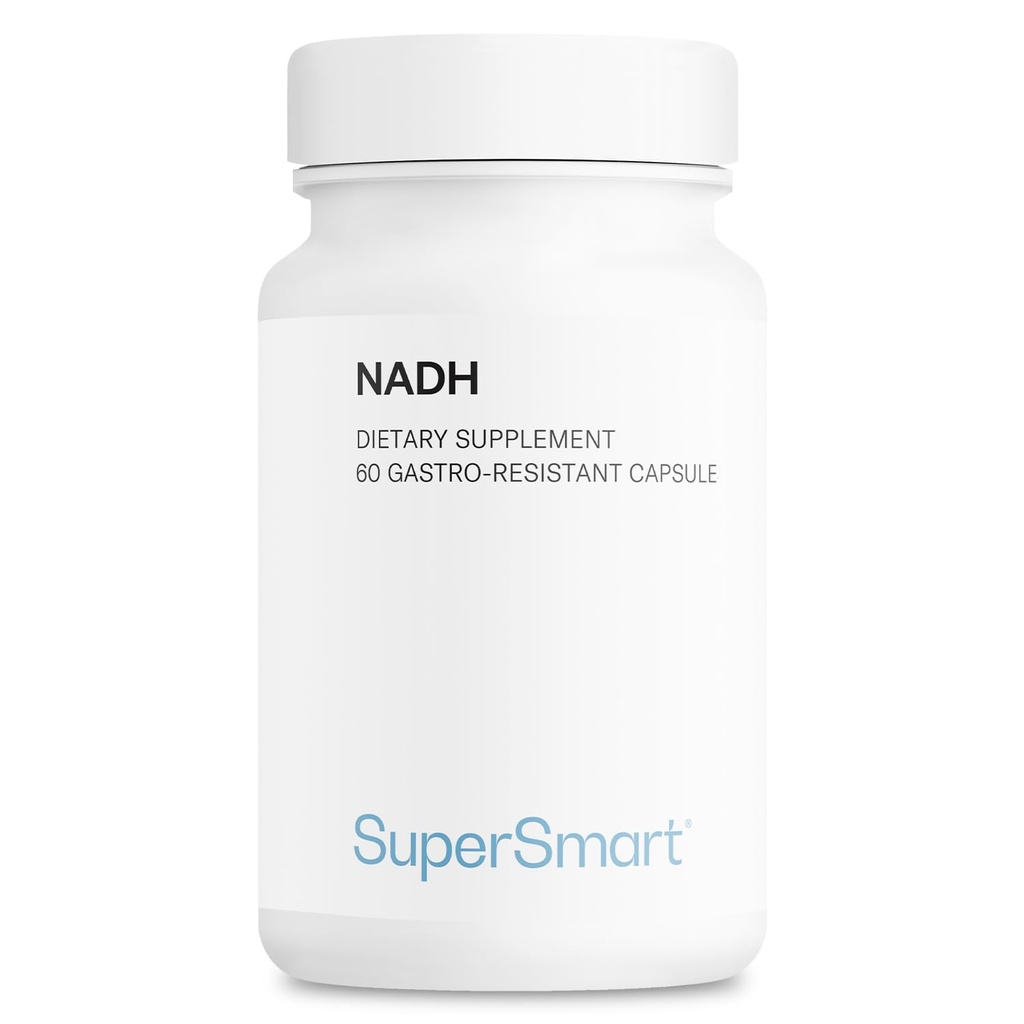 Supersmart - NADH 5mg/日(减少尼科蒂纳米德·亚丁宁二核苷酸) - NADH 补编 - 能量药丸 QQ 非GMO & Gluten Free - 60 延迟释放卡普苏尔