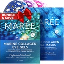 MAREE Eye Gels & Facial Masks Bundle - 普菲眼和暗圆眼的Eye Gels 下部,薄膜摩擦表 - Marine Collagen & Hyaluronic Acid, Green & Red Algae 提取 - 适用于所有皮肤类型