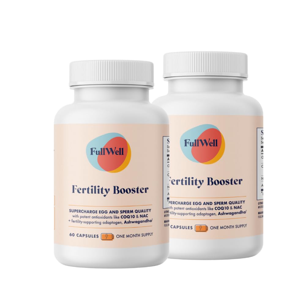 Full Well生育率 男女助推器 – 支持健康卵质、精液运动和力量 – 饮食- 形式 – Ashwagandha, CoQ10 & NAC, 第3党测试, 60名服务