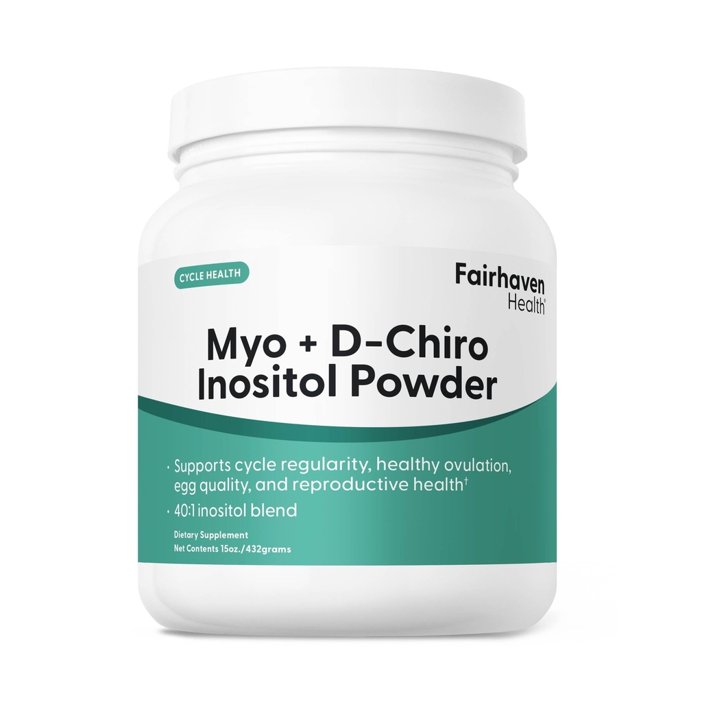 Fairhaven Health Myo-Inositol和D-Chiro Inositol粉 40:1 妇女健康与荷尔蒙平衡比率*