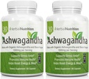 草药营养有机体 Ashwagandha 1300mg 最大强度,两瓶包装,120 Capsules+ Black Pepper 生物利用率