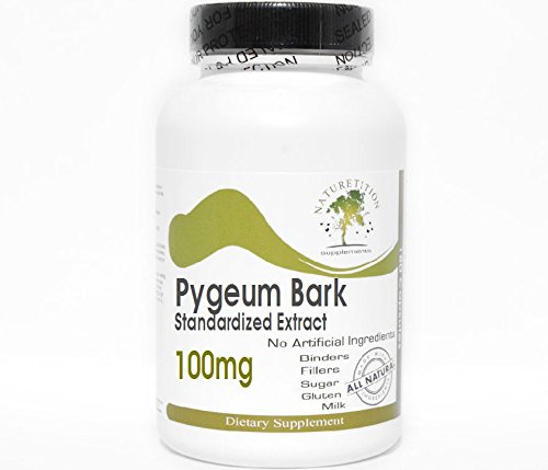 Pygeum Bark 标准化提取器 100 mg 12% 植物激素 ~ 100 Capsules - 无添加剂 ~ 自然补充剂