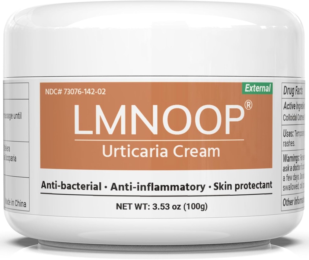 Urticaria Cream、Hives Relief 高级公式用于痒、红、Pimbles、Rashes、Edema和其他皮肤症状