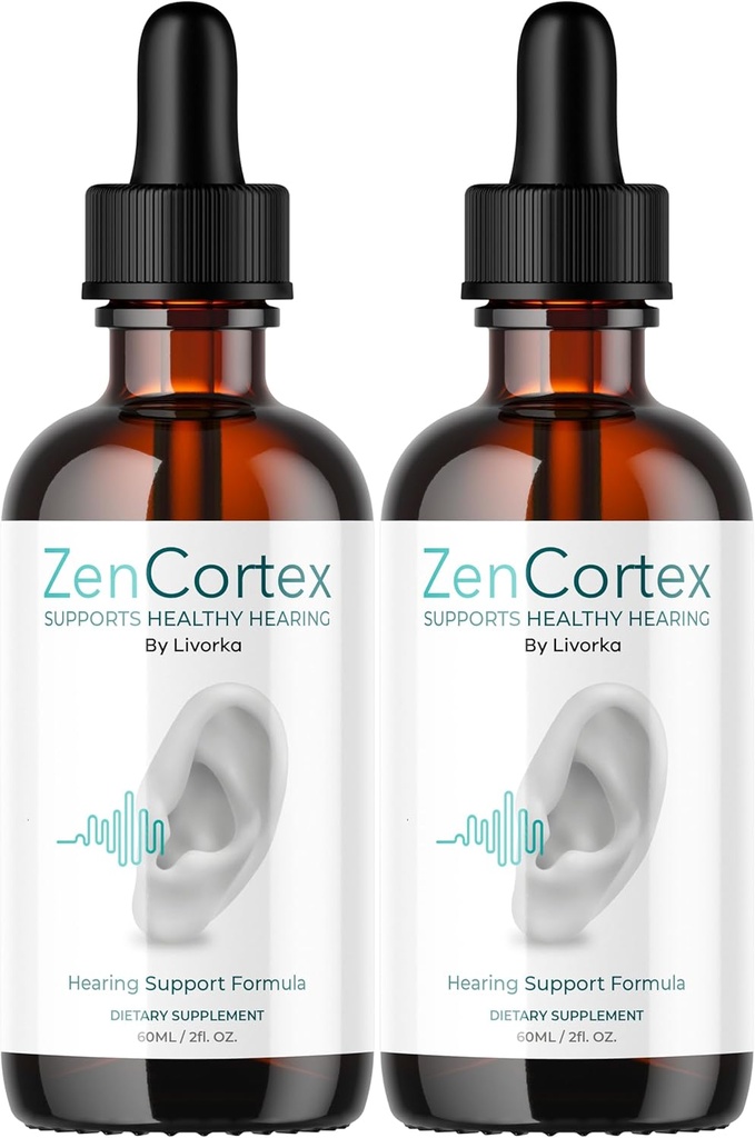 LIVORKA ZENCORTEX 滴水,液体补充耳部健康,支持健康听力,2瓶60天-包2