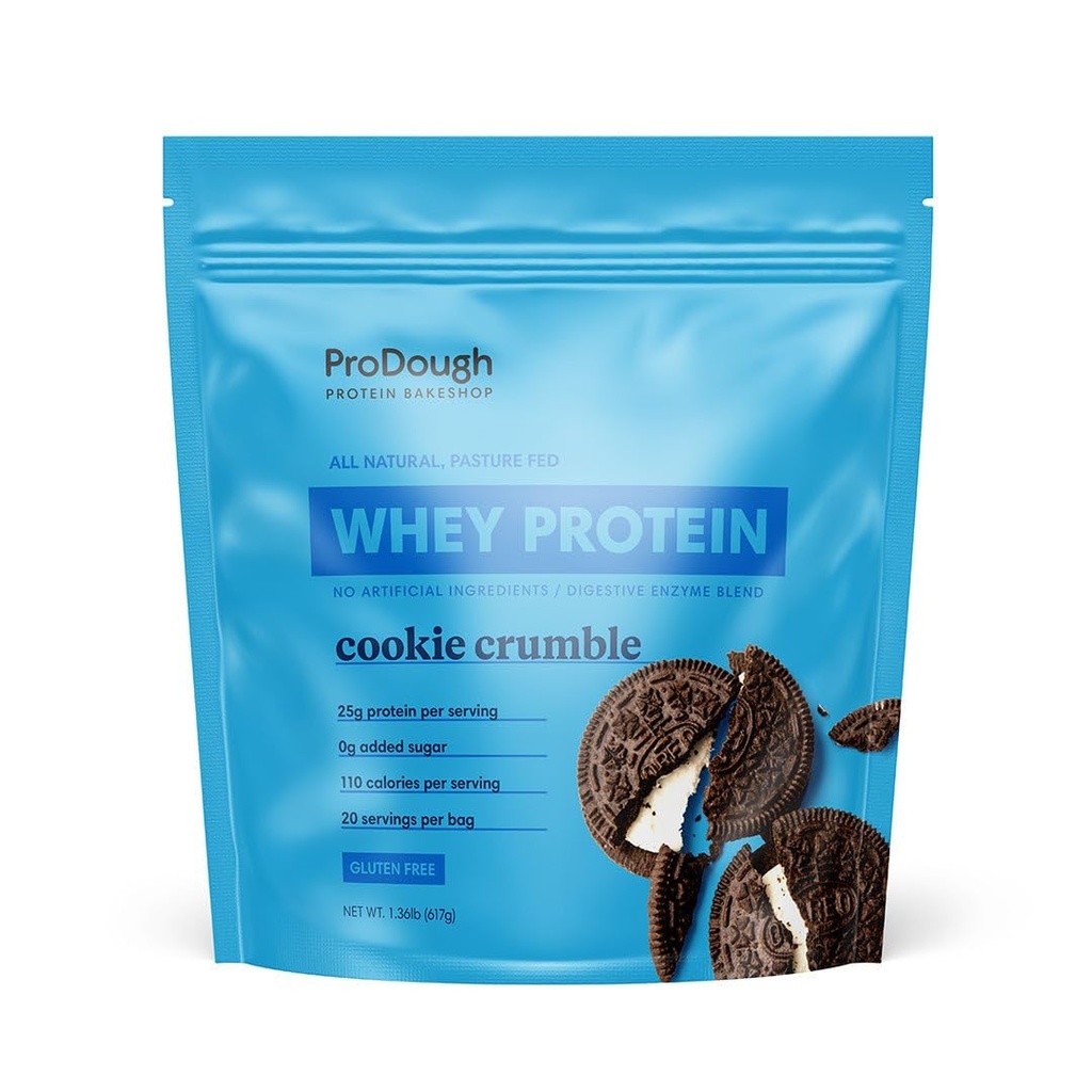 ProDough Gourmet Whei 隔离氢化蛋白粉 用于摇摆混合-轻松文摘 Enzyme Blend, 25g Protein / service, Natural Infedients, Gluten Free, Keto Friendly (Cookie Crumble) 混合蛋白质, 25g Protein / service, Natural Infedients, Gluten Free, Keto Friendle (Cookie Crumble)