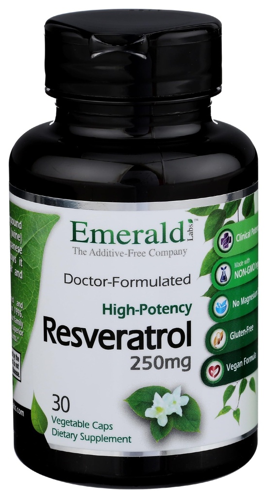 emerald Labs Resveratrol - 饮食补充剂,用于细胞和心血管支持的Resveratrol - 30个蔬菜卡普尔