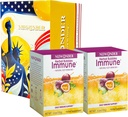 Immune Booster Fizzy 饮料 Mix 草药补充剂 与 Astragalus, Ginger, Jujube, Atractylodes, Passion 水果, 无人工, 10 包装(2盒)