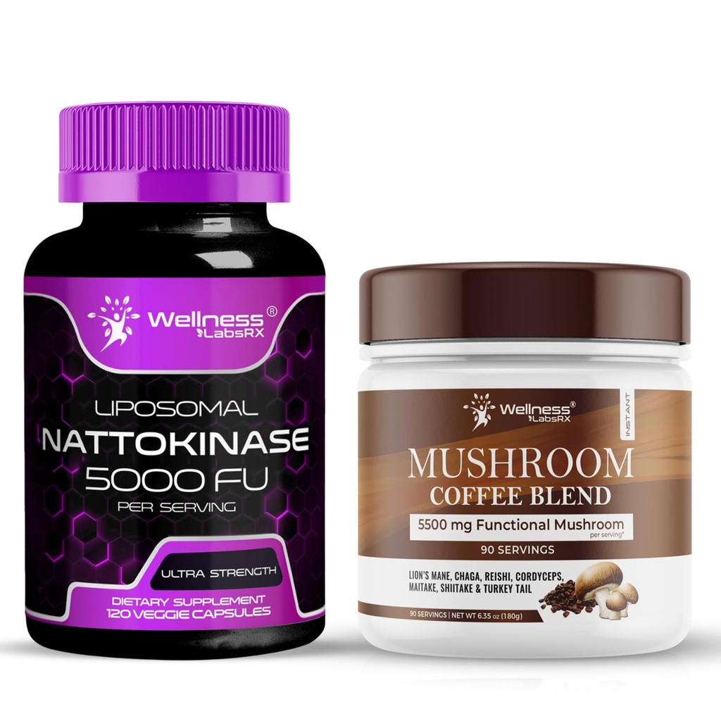 (原始内容存档于2019-09-26) (英语). WellNess LABSRX Nattokinase Supples 5000 FU - 蘑菇咖啡混合剂