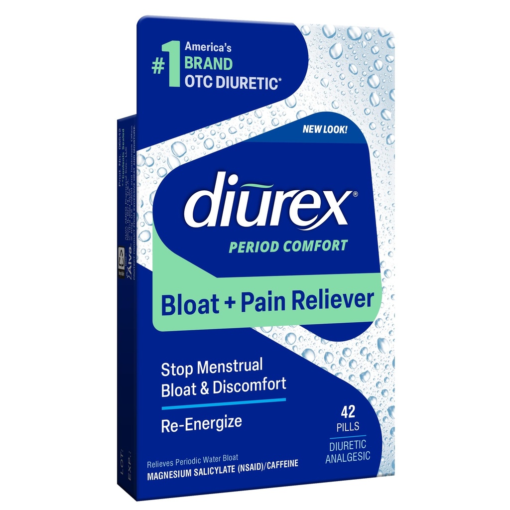 Diurex水药丸+止痛药 -- -- Relieve Water Bloat, Cramps, & Fatigue -- -- 42