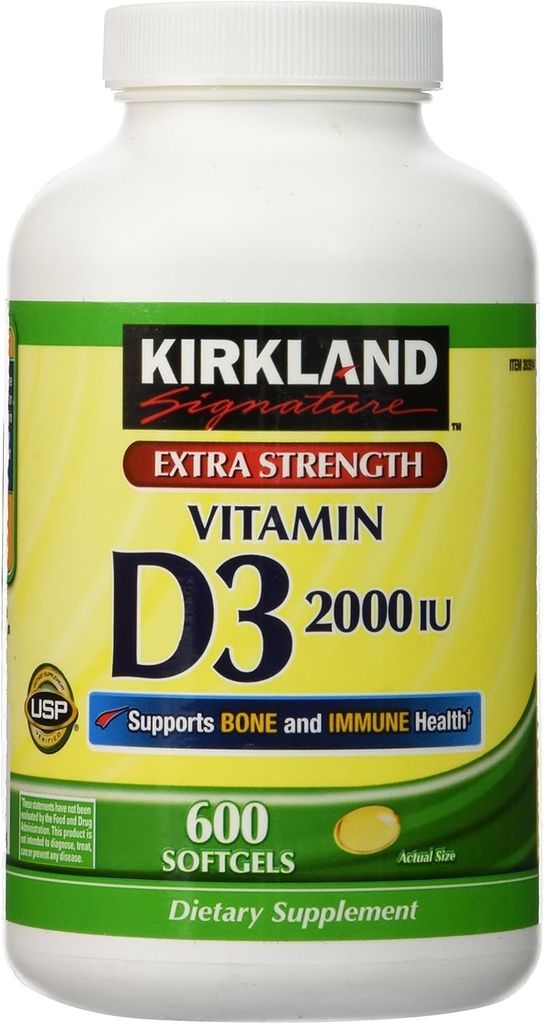 Kirkland 超强维生素D-3 2000 IU 600 软宝石