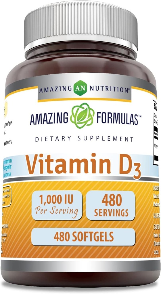 (原始内容存档于2018-09-21) (英语). Excellent Formulaments Vitamin D3 Supplements QQ 1000 IU 480 Softgels Non-GMO QQ Gluten Free QQ 在美国制造.