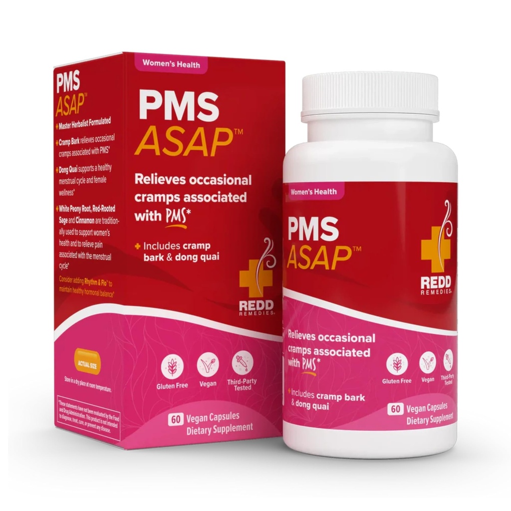补救,PMS ASAP,包括Cramp Bark & Dong Quai,60 Vegan Capsules