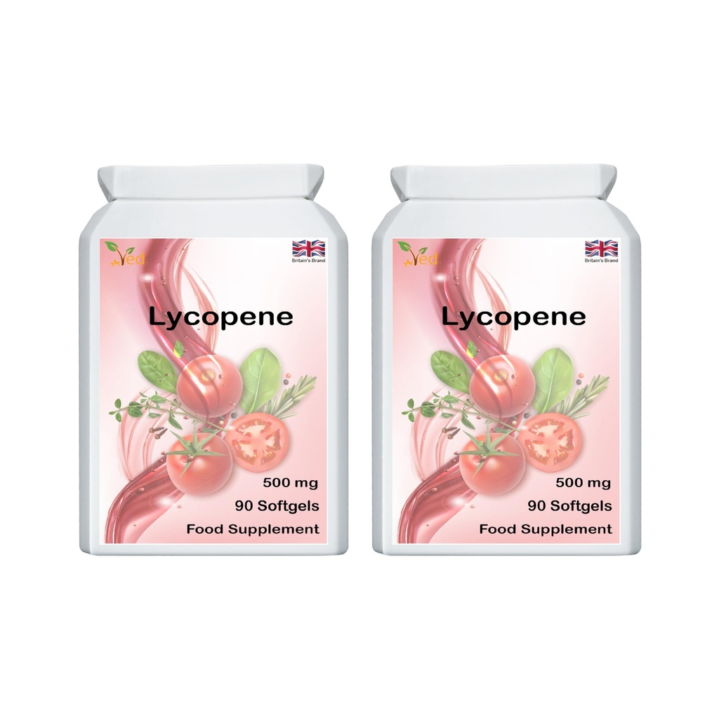 Ved Lycopene 500 mg | 90 软胶,6个月供应。 (2包)