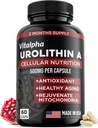 抗衰老 Uroltithin A 补充剂 - 纯和强抗氧化剂保护 Mitochondrial 补充剂 - 自然能源促进剂 - Mitochondrial 健康和细胞修复支持 男女- 60 Caps