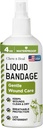 Pet Liquid Bandage for Dogs - 4 oz 与 Aloe 一起喷洒 - 伤者照顾Dogs 包括切、碎和 Stitches - 可呼吸和防水