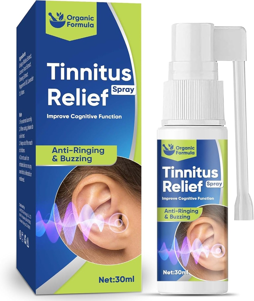 TUHIMO Tinnitus Rëliëf 环耳,天然有效的Tinnitus治疗喷雾,30ml-蓝色