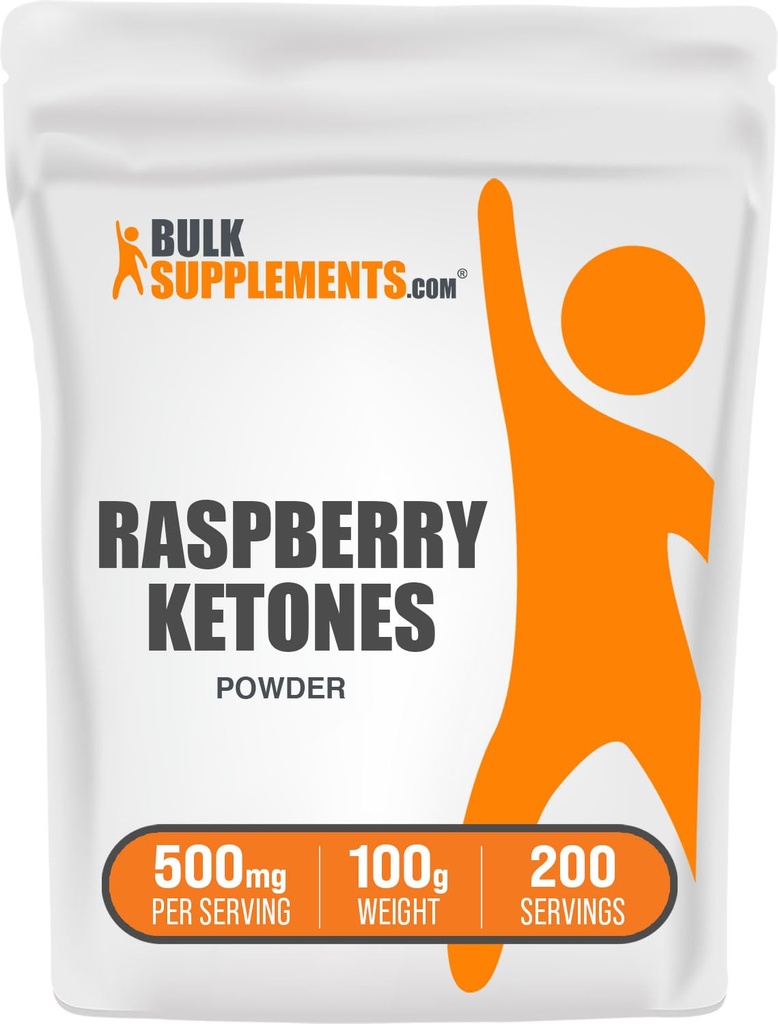 Bulk Assupports.com Raspberry Ketones Powder - Raspberry Ketones Supplements, Antioxidant source - for Energy Support, Gluten Free, 每人500mg, 100g (3.5 oz) (Pack of 1) (原始内容存档于2019年).