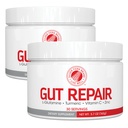 Silver Fern Gut修复 - 消化卫生补充剂粉剂 - L-Glutamine, Curcumin, Zinc & Ascorbic Acid (2 Tubs - 60 services)
