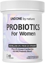 为妇女提供抗生素、50亿CFU妇女抗生素和预生素,加上美国-Grown Cranberry、GI支助、妇女健康、三联保护系统、延迟释放、60卡普尔