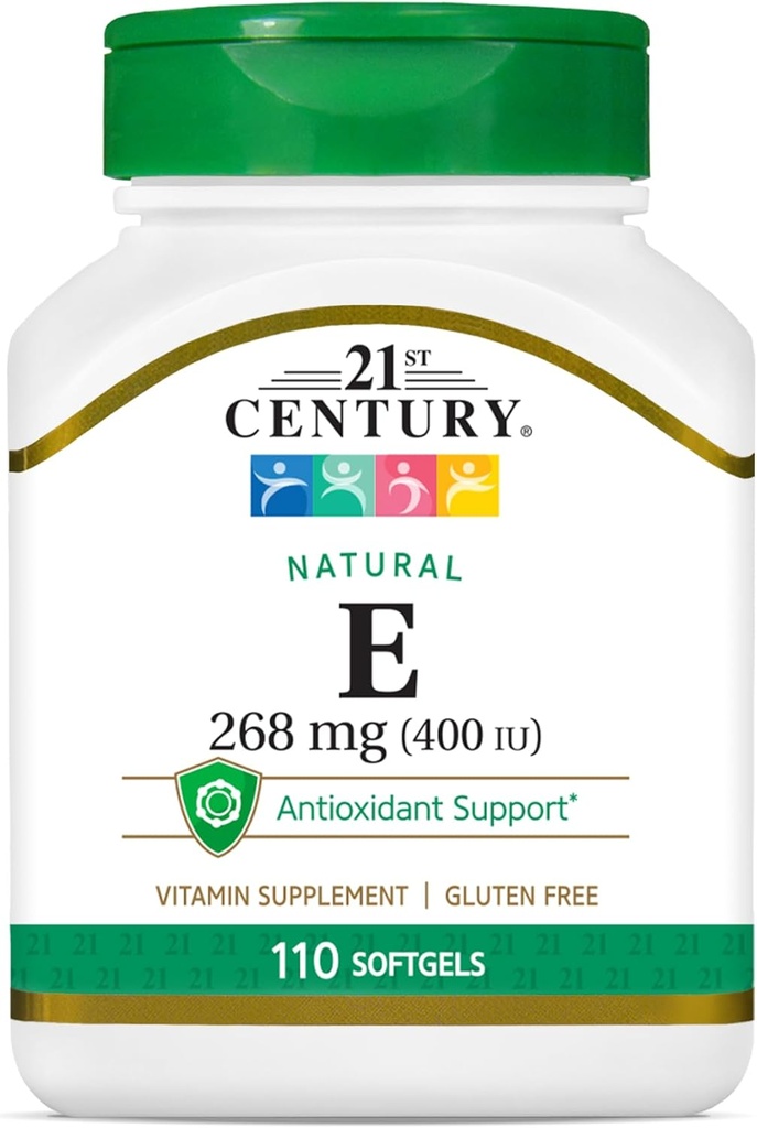 21世纪 E. 400 I. U. Natural (D-Alpha) Softgels, 110-Count