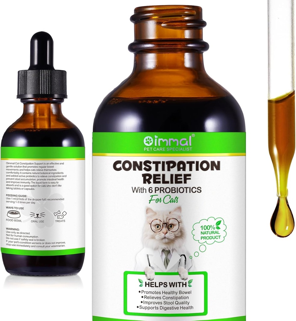 猫便秘救济,2 Fl Oz 猫便秘救济,猫泻,猫泻便秘救济,工具软化剂,支持消化健康