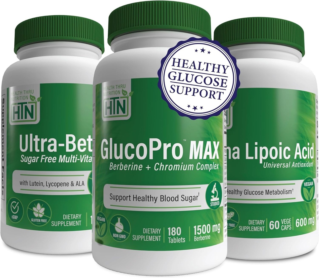 健康葡萄糖代谢物 助推包 Feating GlucoPro Max, Alpha Lipoic Acid & Ultra-Betic 多维生素