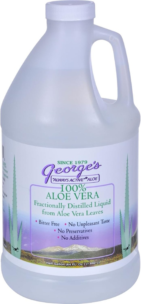 Georges Aloe Vera - 微小的稀释液体 - 无苦味 - 无防腐剂 - 64 fl oz(4包)