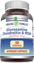 Glucosamine Chondroitin & MSM 60 Veggie Capsules 自由壳鱼 自由壳鱼 非GMO 自由壳鱼在美国制造