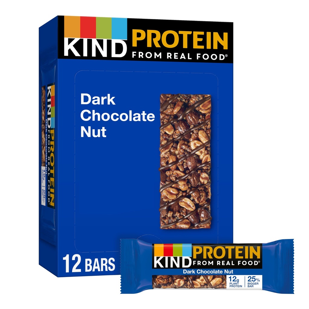 (原始内容存档于2018-09-21) (英语). KIND Protein Snack Bar, Dark Collographic Nut, 健康小吃, Gluten Free, 12g Plant Protein, 12 Counter