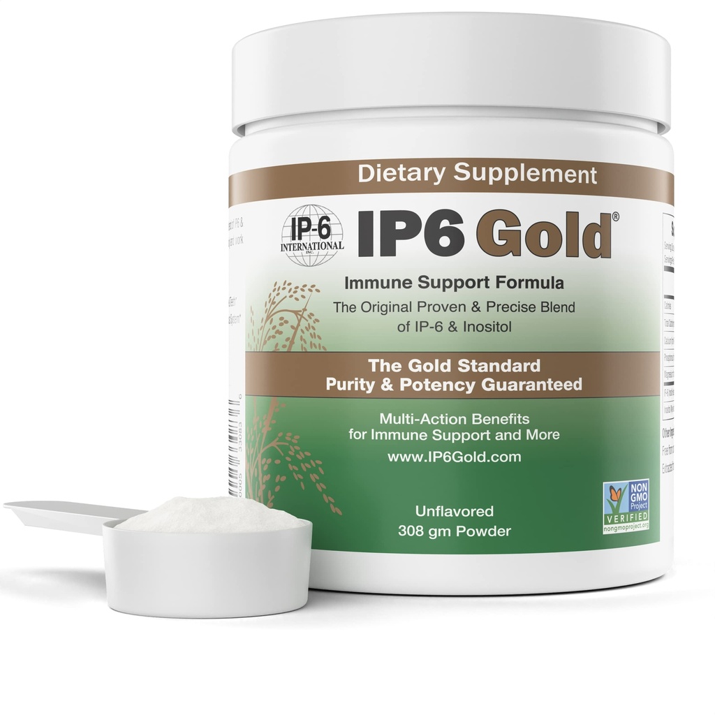 IP6 黄金,IP-6 & Myo-Inositol,未味粉 308 gm - Inositol 六磷酸补充剂 - Vegan,非转基因O, Gluten Free
