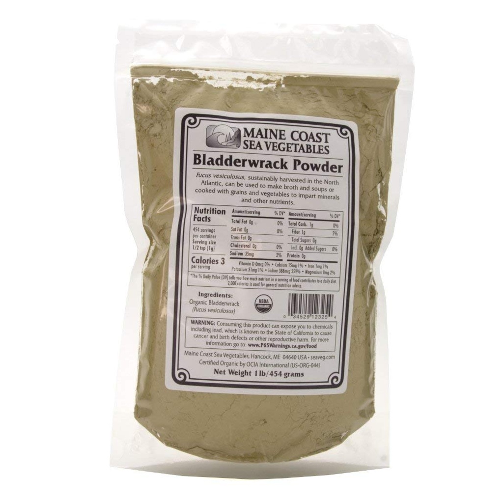 Bladderwrack 粉末 - 狂野大西洋 - 有机海藻 - 缅因州海岸海植物 - 1英镑