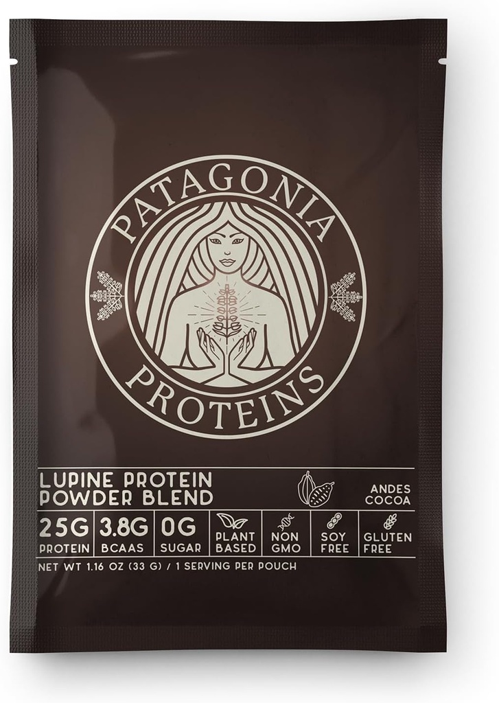 在巴塔哥尼亚收获的维冈蛋白质,25g,110Cal,3.8gBCAAs,植物基,非GMO,无糖,无豆,无胶(Andes Cocoa, 1 service)