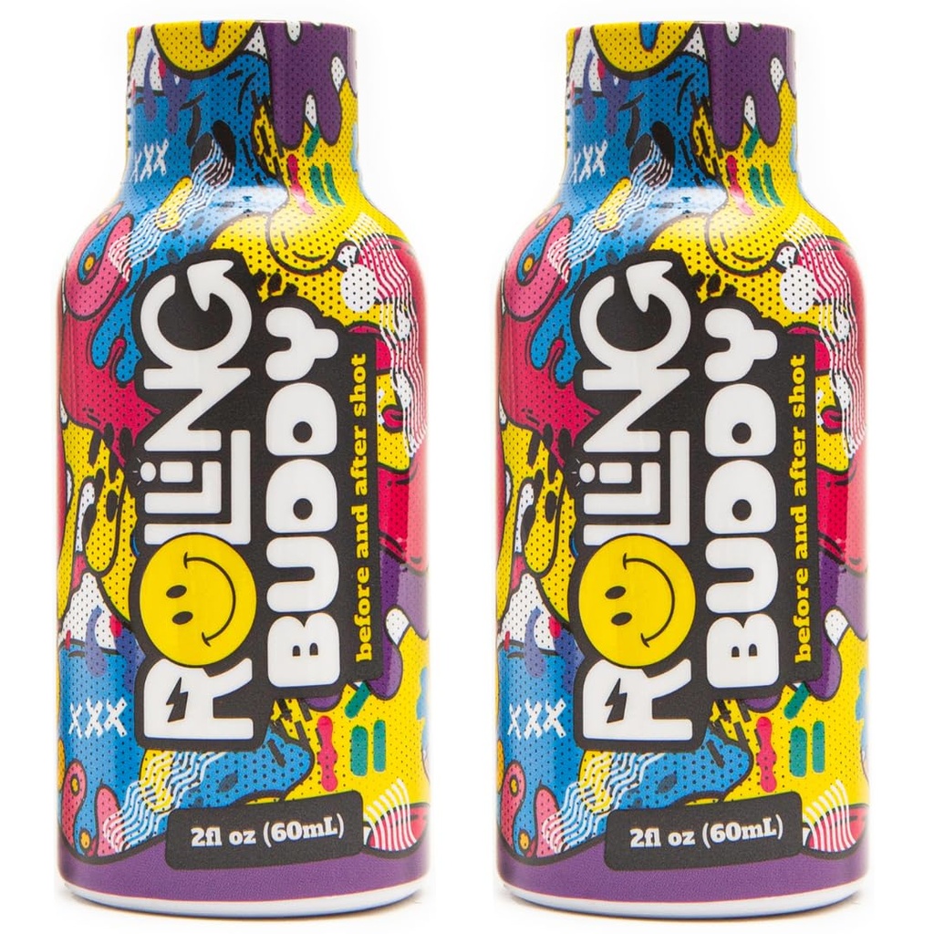 狂风前和后恢复枪弹 -- -- Rave Safely, No 5HTP, Jaw Clench Relief,Rave抗氧化剂枪弹2-Pack前后脑和身体保护必需维生素(1)