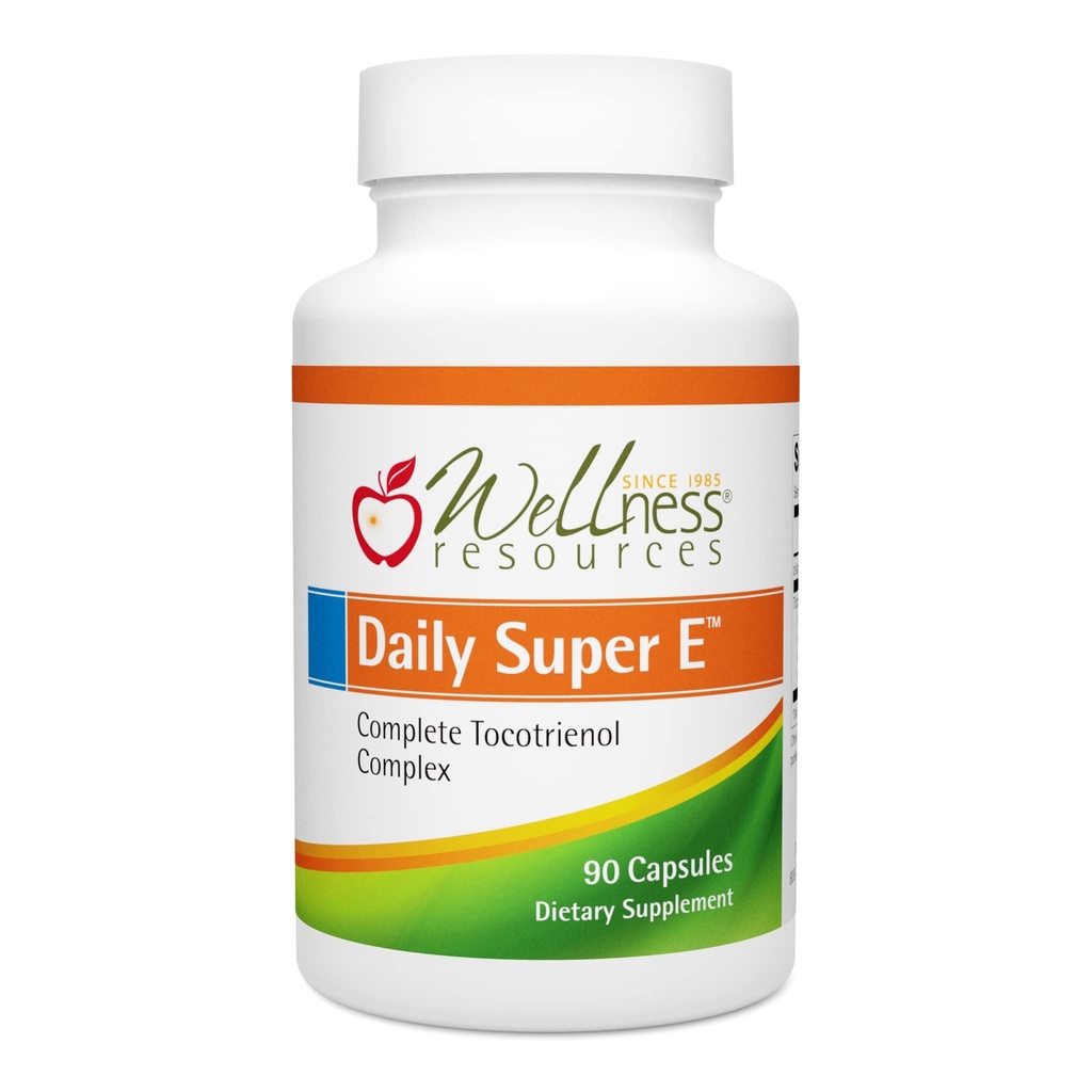 健康资源日报 Super E - Tocotrienol Vitamin E Complex:无豆全谱 Vitamin E 配有三角洲,伽玛和阿尔法Tocotrienols 抗氧化剂保护,自然来源,非GMO(90 Caps)
