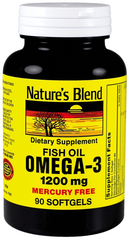 Nature's Blend Omega-3 鱼油 1200 mg 90 软胶