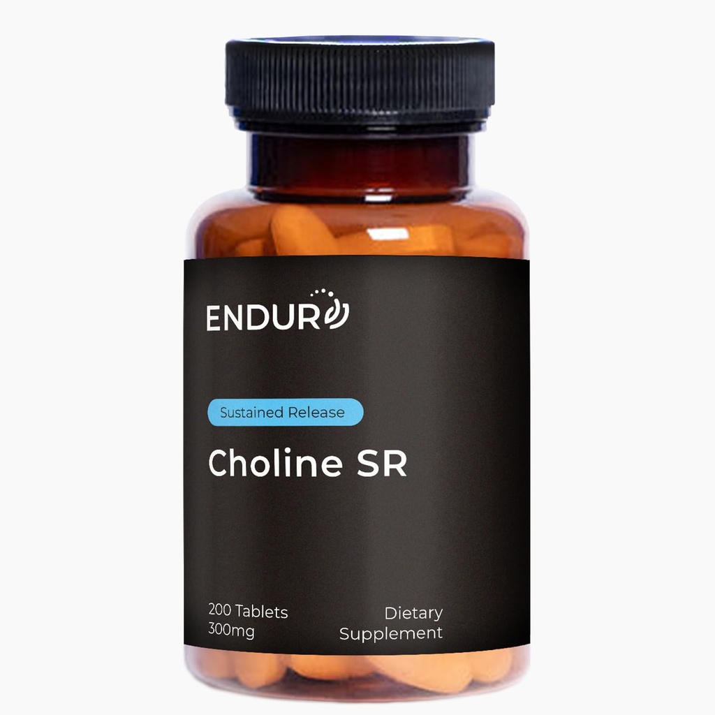 Endur Choline L(+) Bitartrate, Brain & Liver Support Suppless for Help keep your Mind sharp, 胎儿发育必备, 300mg (200平板电脑)