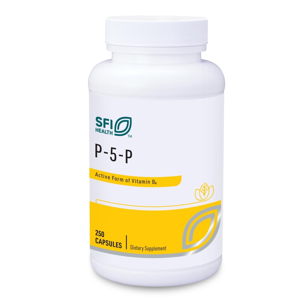 Klaire Labs SFI 健康 P-5-P - 30毫克生物活性维生素B6 Pyridoxal-5-Phosphate 用于代谢药和活体支持,伪致病药(250 Capsules)
