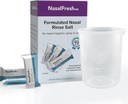 NASALFRESH MD - 沙琳包 - 快速溶解 - 单用 - 预计量 - 鼻水灌溉 - 单独包装(3.75g/1.3oz) - 90个再填包 - 300毫米杯