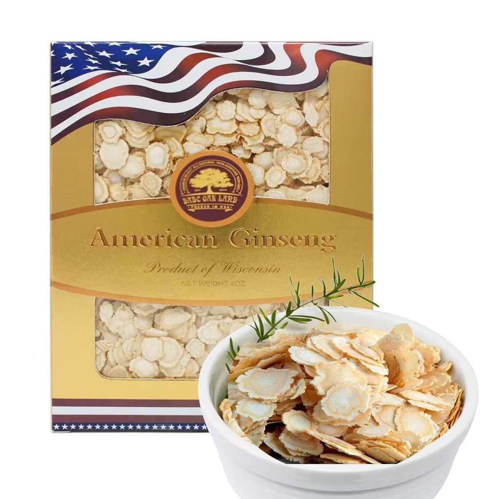 美国威斯康辛州的Ginseng Slices,美国DOL 威斯康辛州的Ginseng Slices Root for Tea, 能源为男性女性的心理健康靴豁免, Gluten Free, QQ/QX 小回合1 Box of 4 Ouences