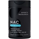 体育研究 N-Acetyl L-Cysteine (NAC) 600mg, 90 Veggie Capsules - Vegan, Non-GMO, Gluten Free. Lemon Aroma.