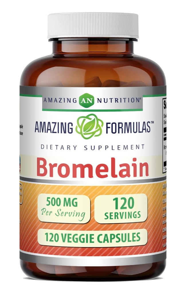 (原始内容存档于2018-09-29) (英语). Amazing Formures Bromelain Supplements + $ 500 Mg Perervice + Veggie Capsules → Non-GMO → Gluten Free → 在美国制造 → 蔬菜理想 (Pack + 120 Count).
