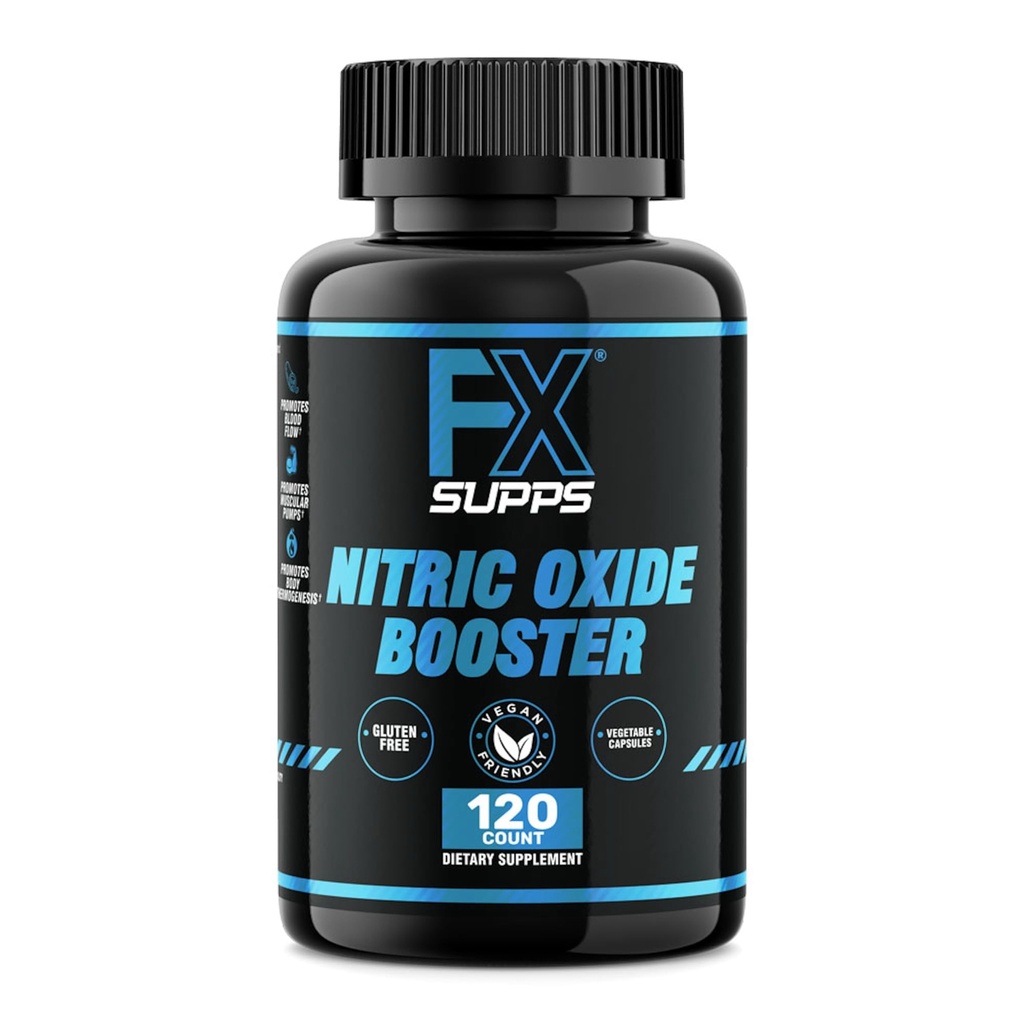 FX SUPPS Nitric Oxide 支持 QQ 男女工作前补充 120 Capsules 与 Arginine 用于耐力,工作性能和流通支持