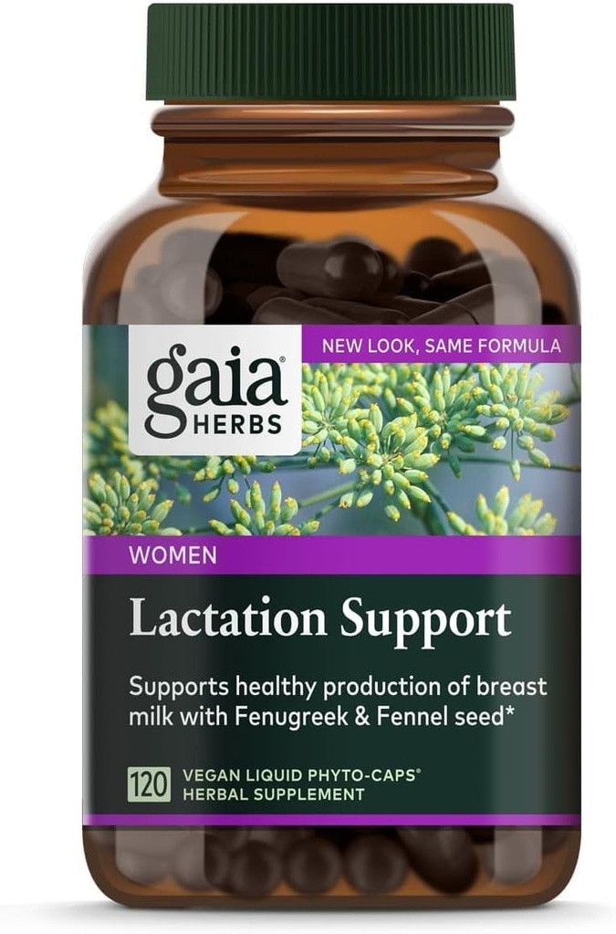 Gaia Herbs哺乳支助 -- -- 支持在哺乳母亲中健康生产母乳* -- -- 与Fenugreek种子、Fennel种子和Raspberry叶 -- -- 120 Vegan液态植物-Capsules(40天供应)