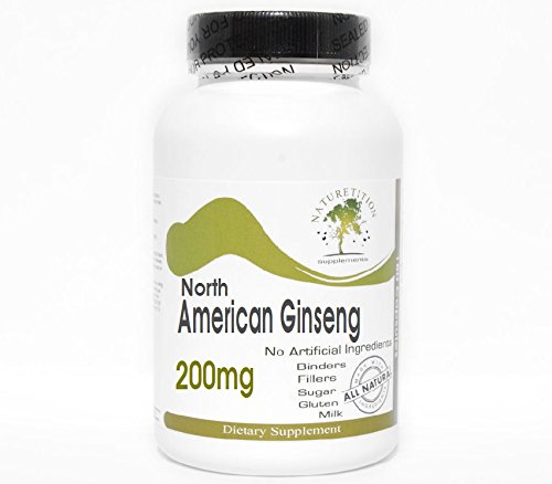 北美Ginseng 200mg ~ 200 Capsules - 无附加物 ~ 自然补充品