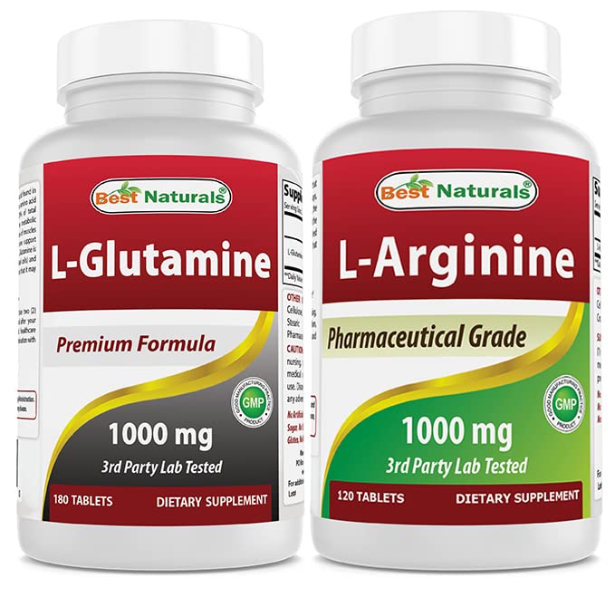 最佳天然L-Glutamine 1000毫克和L-Arginine 1000毫克