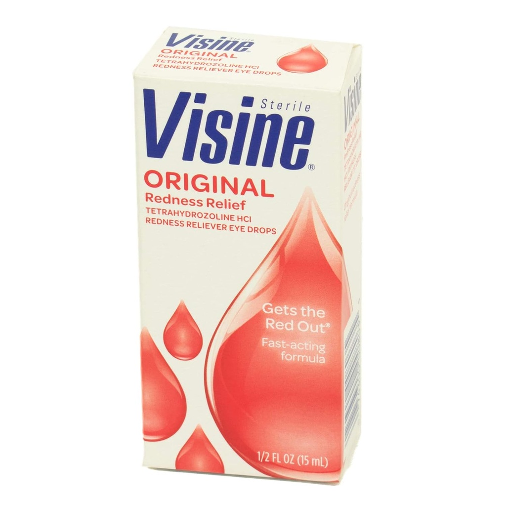 J & J Visine Eye Drops, Visine Original Eye Drops. 5 oz (英语). 瓶子( 装入 May Vary)