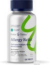 Foster & Thrive Cetirizine HCl 10mg 对季节性过敏反应的过敏性缓解, Pollen, Hay Fever, 以及干痒眼, 儿童或成年人的非醉心安眠药, 与Zyrtec 相比